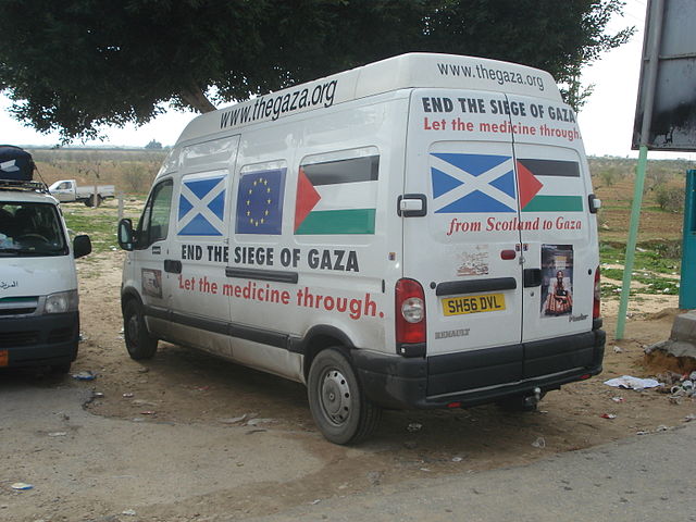 Gaza aid van