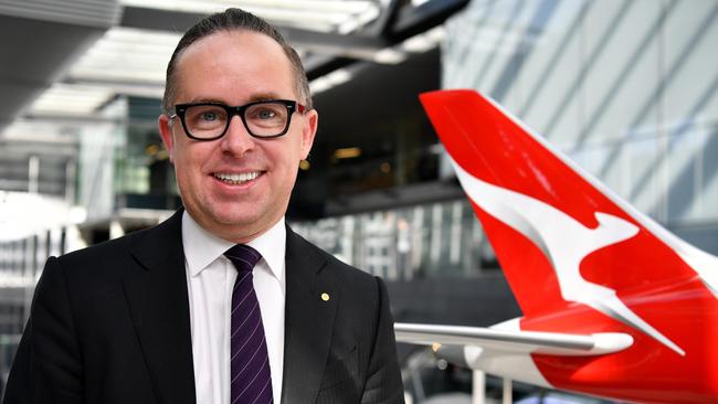 Qantas Group Chief Executive Officer Alan Joyce poses for a photo after announcing the company's full year financial results in Sydney, Thursday, August 23, 2018. (AAP Image/Joel Carrett) NO ARCHIVING
