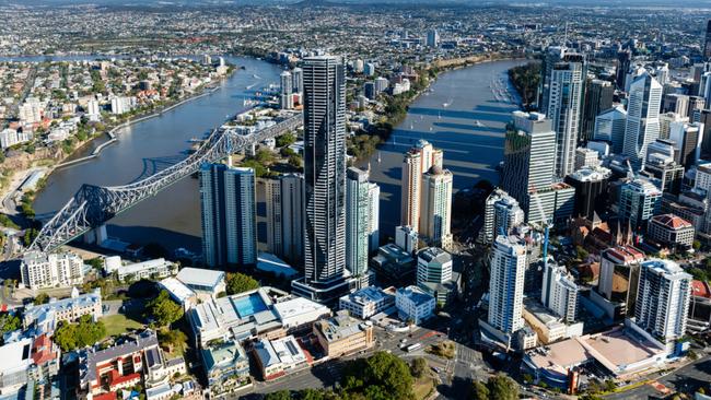 Aerial view of Brisbane CBD