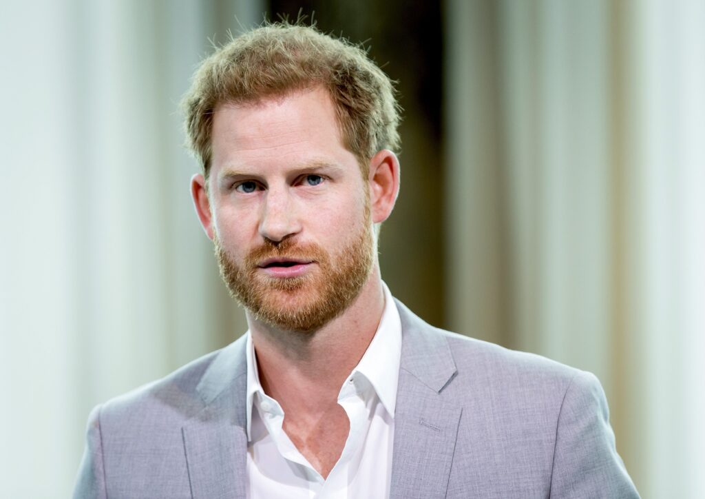 Britain's Prince Harry attends the Adam Tower project introduction and global partnership between Booking.com, SkyScanner, CTrip, TripAdvisor and Visa in Amsterdam on September 3, 2019 an initiative led by the Duke of Sussex to change the travel industry to better protect tourist destinations and communities that depend on it. (Photo by Koen van Weel / ANP / AFP) / Netherlands OUT        (Photo credit should read KOEN VAN WEEL/AFP via Getty Images)