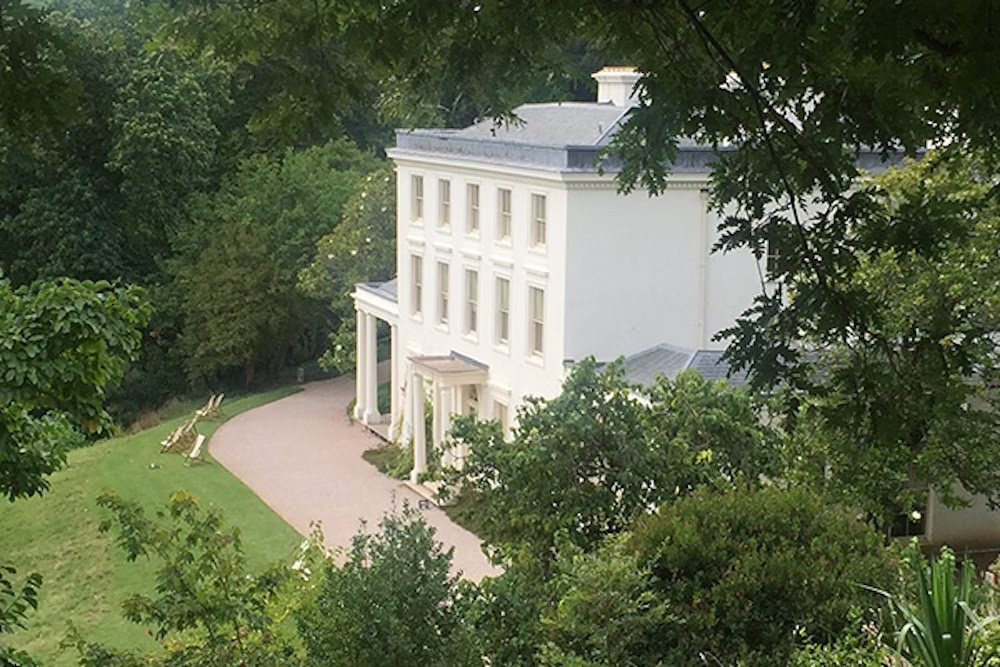 Agatha Christie's home, a white house amongst trees